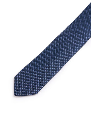 Dion Silk Woven Jacquard Arrows Tie Blue 4644