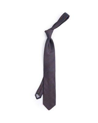 Dion Silk Woven Jacquard Arrows Tie Brown 1 4610