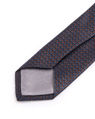 Dion Silk Woven Jacquard Arrows Tie Brown 1 4689