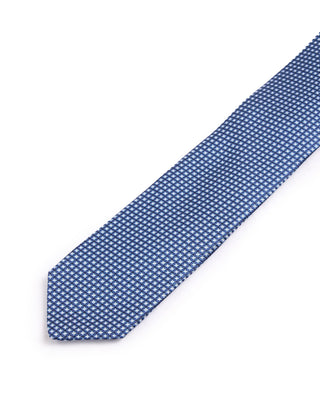 Dion Silk Woven Jacquard Micro Diamond Tie Blue 1 4646