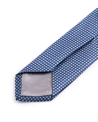 Dion Silk Woven Jacquard Micro Diamond Tie Blue 2 4647