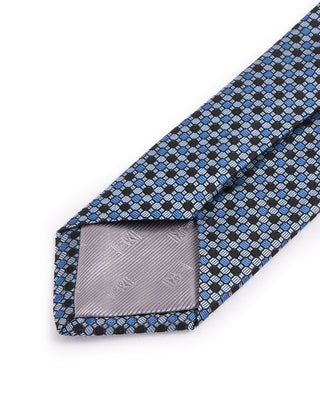 Dion Silk Woven Jacquard Nailhead Neat Tie Blue 4658