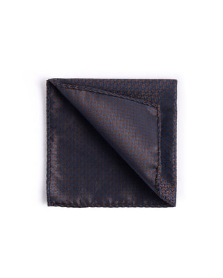 Dion Silk Arrows Pattern Pocket Square Brown 1 4575