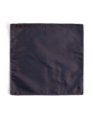 Dion Silk Arrows Pattern Pocket Square Brown 2 4595