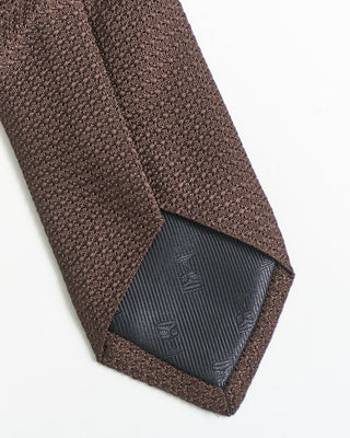 Dion Dark Brown Silk Grenadine Garsa Grossal Tie Chocolate 2277