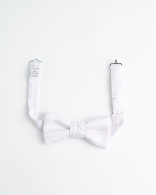 Dion Woven Paisley Silk Bowtie White  2