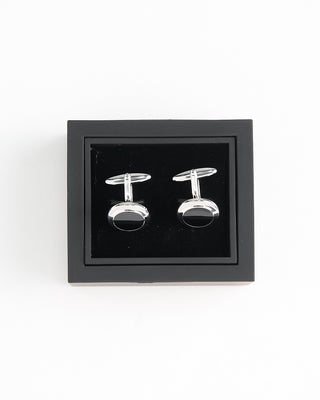 Dion Bevelled Edge Cuff Links Onyx  2