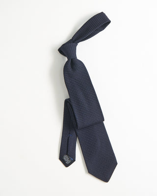 Dion Navy Silk Grenadine Necktie Navy 2224