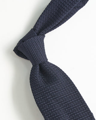 Dion Navy Silk Grenadine Necktie Navy 2225