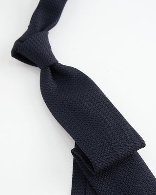 Dion Silk Grenadine Necktie Navy  2
