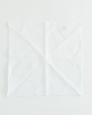 Dion Solid Linen Pocket Square White 1