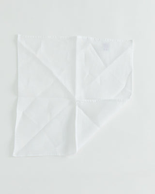Dion Solid Linen Pocket Square White 1 1