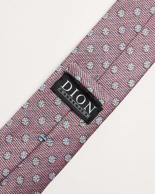 Dion Silk Floral Melange Tie Pink 5 714
