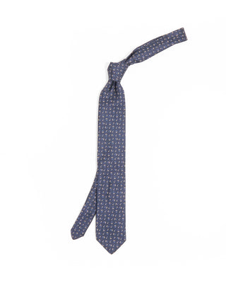 Dion Midnight Micro Motif Silk Tie Midnight Micro Motif 10202