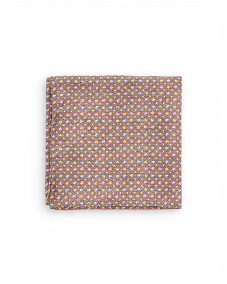 Dion Chocolate Confetti Dot Silk Pocket Square Chocolate Confetti Dot 10096