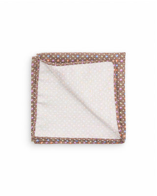 Dion Chocolate Confetti Dot Silk Pocket Square Chocolate Confetti Dot 1 10097