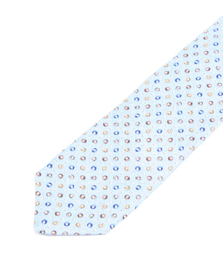 Dion Light Blue Ring Dot Silk Tie Light Blue Ring Dot 2 10297