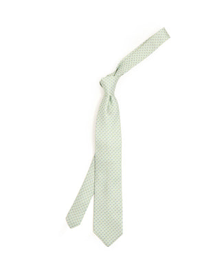 Dion Olive Micro Medallion Silk Tie Olive Micro Medallion 10210
