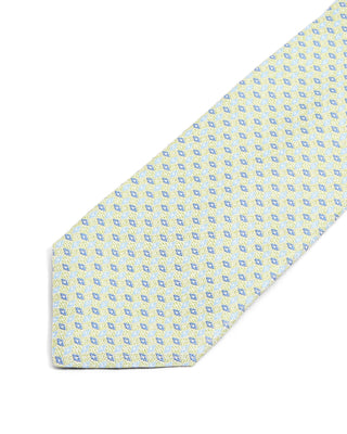 Dion Olive Micro Medallion Silk Tie Olive Micro Medallion 1 10235