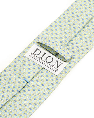 Dion Olive Micro Medallion Silk Tie Olive Micro Medallion 3 10236