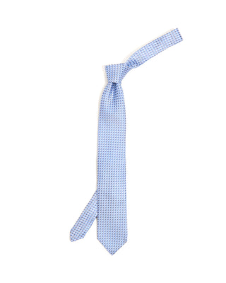 Dion Sky Blue Basketweave Silk Tie Sky Blue Basketweave 10213