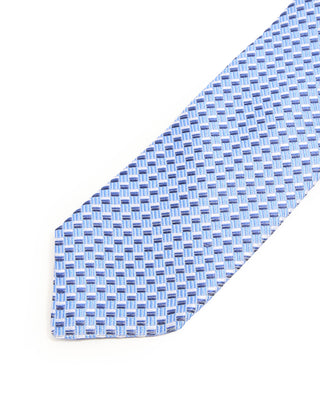 Dion Sky Blue Basketweave Silk Tie Sky Blue Basketweave 1 10229