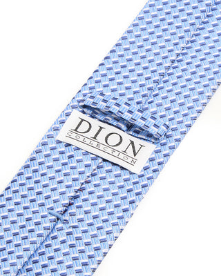 Dion Sky Blue Basketweave Silk Tie Sky Blue Basketweave 2 10230