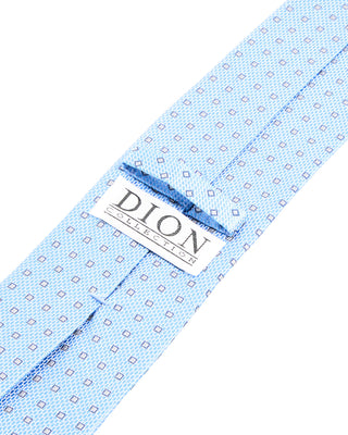 Dion Sky Blue Micro Square Silk Tie Sky Blue Micro Square 1 10277