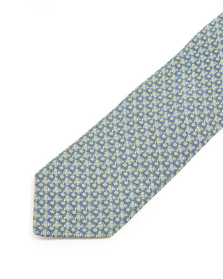 Dion Olive Navy Lattice Silk Tie Olive Navy Lattice 1 10290