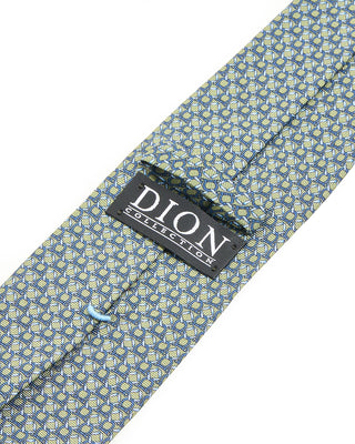 Dion Olive Navy Lattice Silk Tie Olive Navy Lattice 2 10291