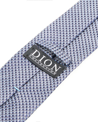 Dion Navy Honeycomb Silk Tie Navy Honeycomb 2 10325
