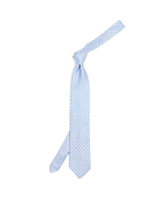 Dion Sky Blue Diamond Dot Silk Tie Sky Blue Diamond Dot 10209