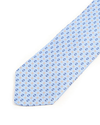 Dion Sky Blue Diamond Dot Silk Tie Sky Blue Diamond Dot 1 10233