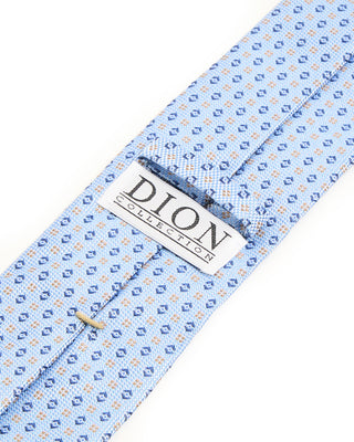 Dion Sky Blue Diamond Dot Silk Tie Sky Blue Diamond Dot 2 10234