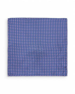 Dion Navy Pink Medallion Silk Pocket Square Navy Pink Medallion 2 10154