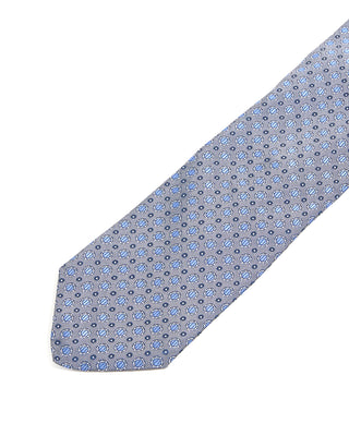 Dion Navy Blue Medallion Silk Tie Navy Blue Medallion 2 10293