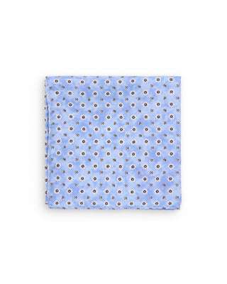 Dion Sky Micro Floral Silk Pocket Square Sky Micro Floral 10120