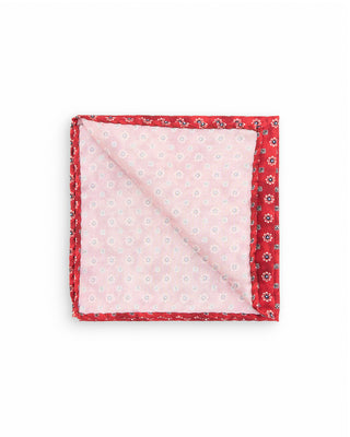 Dion Brick Micro Floral Silk Pocket Square Brick Micro Floral 1 10123