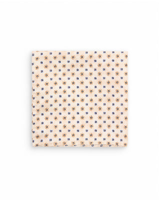 Dion Ivory Micro Floral Silk Pocket Square Ivory Micro Floral 10124