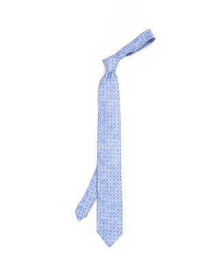 Dion Sky Floral Neat Silk Tie Sky Floral Neat 1 10196