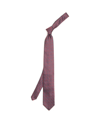 Dion Red Navy Paisley Silk Tie Red Navy Paisley 10194