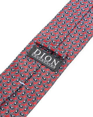 Dion Red Navy Paisley Silk Tie Red Navy Paisley 1 10263