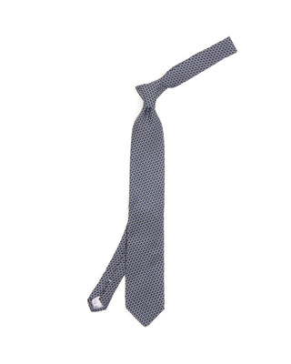Dion Deep Navy Micro Basketweave Silk Tie Deep Navy Micro Basketweave 10181
