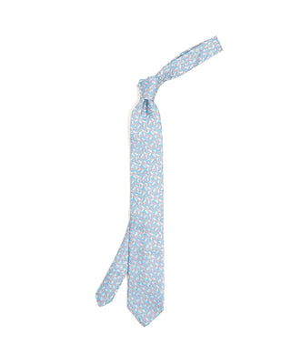 Dion Cascading Daisy Silk Tie Teal 10201