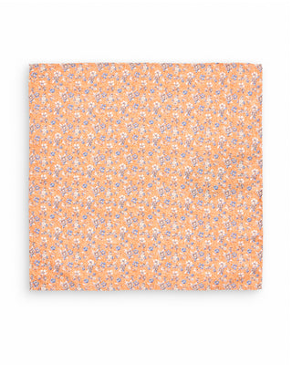 Dion Orange Garden Floral Silk Pocket Square Orange Garden Floral 2 10149