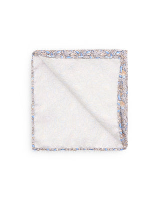 Dion Smoke Blue Floral Silk Pocket Square Smoke Blue Floral 1 10129