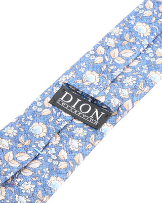 Dion Navy Blue Floral Silk Tie Navy Blue Floral 2 10303