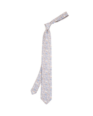 Dion Smoke Blue Floral Silk Tie Smoke Blue Floral 10177