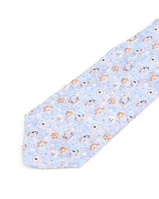 Dion Cornflower Floral Silk Tie Cornflower Floral 1 10282