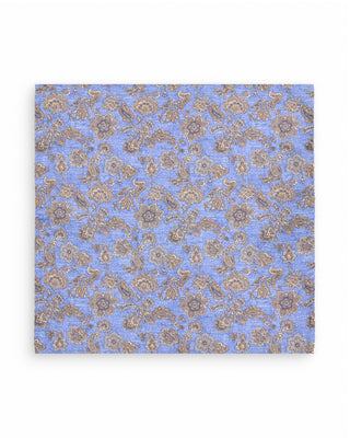 Dion Denim Blue Paisley Silk Pocket Square Denim Blue Paisley 2 10145